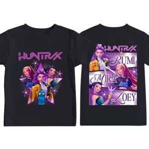 Kpop Demon Hunters Print Graphic Tshirt Summer Kids Clothes 2025 Movie Size 7/8